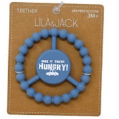 Wholesale - 1pc Silicone Peace Teether - Dusty Blue "Honk if You're Hungry" C/P 100, UPC: 195010118545